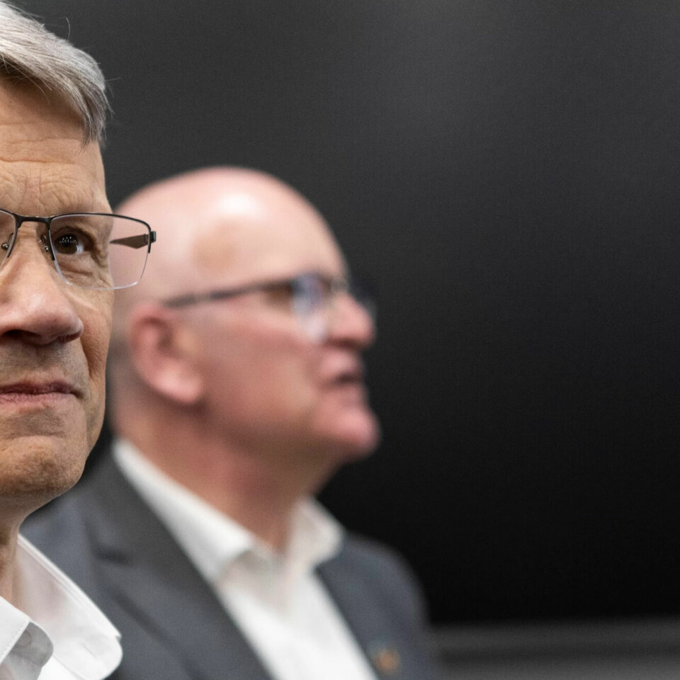 LO Stat-leder Egil André Aas (t.v.) ble ikke enig med personaldirektør i staten, Gisle Norheim. Nå skal de møtes hos Riksmekleren. LO Stat-leder Egil André Aas (t.v.) ble ikke enig med personaldirektør i staten, Gisle Norheim. Nå skal de møtes hos Riksmekleren.