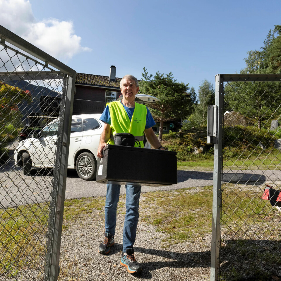 POPULÆR MANN: Hallvard Ulsaker fra frivilligsentralen er pensjonist og kjører jevnlig ut mat til hjemmeboende og barnehager. Han trives godt med å være til nytte og alle blir så glade når han kommer. POPULÆR MANN: Hallvard Ulsaker fra frivilligsentralen er pensjonist og kjører jevnlig ut mat til hjemmeboende og barnehager. Han trives godt med å være til nytte og alle blir så glade når han kommer.