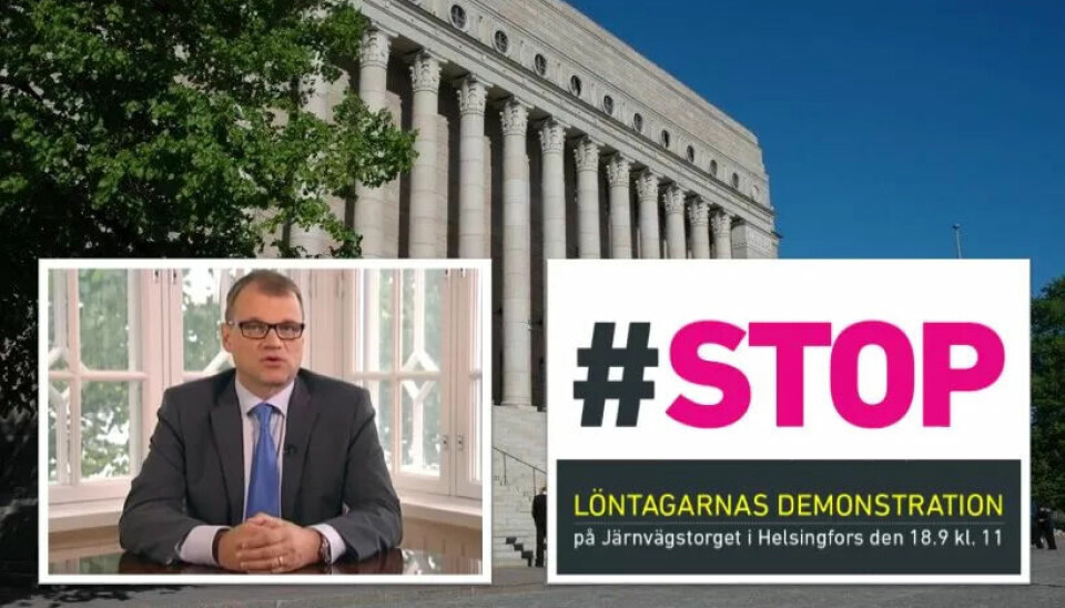 Statsminister Sipilä TV-tale to dager før storstreiken. Statsminister Sipilä TV-tale to dager før storstreiken.