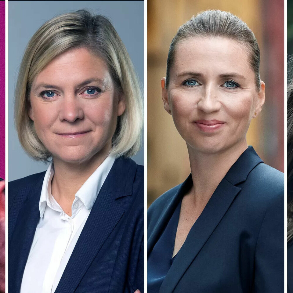 Fire nordiske statsministre: Fra venstre: Jonas Gahr Støre (Norge), Magdalena Andersson (Sverige), Mette Frederiksen (Danmark) og Sanna Marin (Finland). Fire nordiske statsministre: Fra venstre: Jonas Gahr Støre (Norge), Magdalena Andersson (Sverige), Mette Frederiksen (Danmark) og Sanna Marin (Finland).