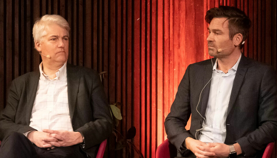 Øystein Dørum (tv) og Roger Bjørnstad er enige om at den norske frontfagsmodellen i lønnsoppgjørene har vært en god modelle for Norge. Øystein Dørum (tv) og Roger Bjørnstad er enige om at den norske frontfagsmodellen i lønnsoppgjørene har vært en god modelle for Norge.