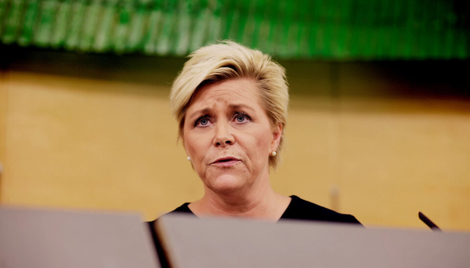 FORSKJELLENE ØKER: -Det er en viss tendens til økte inntektsulikheter de siste tiårene, skriver finansminister Siv Jensen i et brev der hun svarer på spørsmål fra Aps Dag Terje Andersen. FORSKJELLENE ØKER: -Det er en viss tendens til økte inntektsulikheter de siste tiårene, skriver finansminister Siv Jensen i et brev der hun svarer på spørsmål fra Aps Dag Terje Andersen.