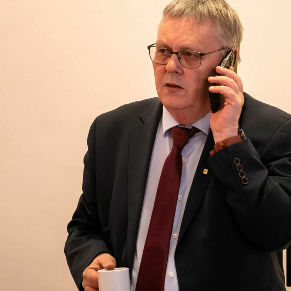 HEKTISK: Nestleder Odd Haldgeir Larsen i Fagforbundet på LO-kongressen mandag. HEKTISK: Nestleder Odd Haldgeir Larsen i Fagforbundet på LO-kongressen mandag.