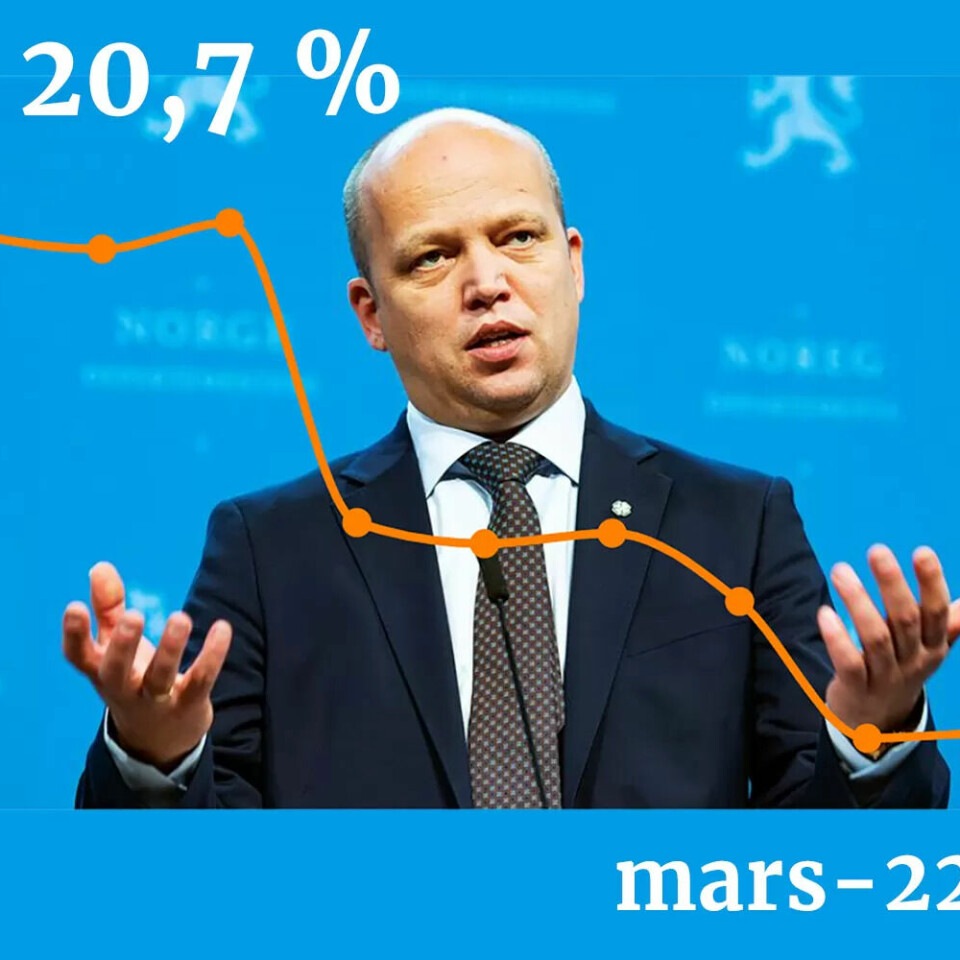 Senterpartiet, her ved leder Trygve Slagsvold Vedum, er blitt kraftig svekket i løpet av ett år på målingene fra Opinion. Senterpartiet, her ved leder Trygve Slagsvold Vedum, er blitt kraftig svekket i løpet av ett år på målingene fra Opinion.