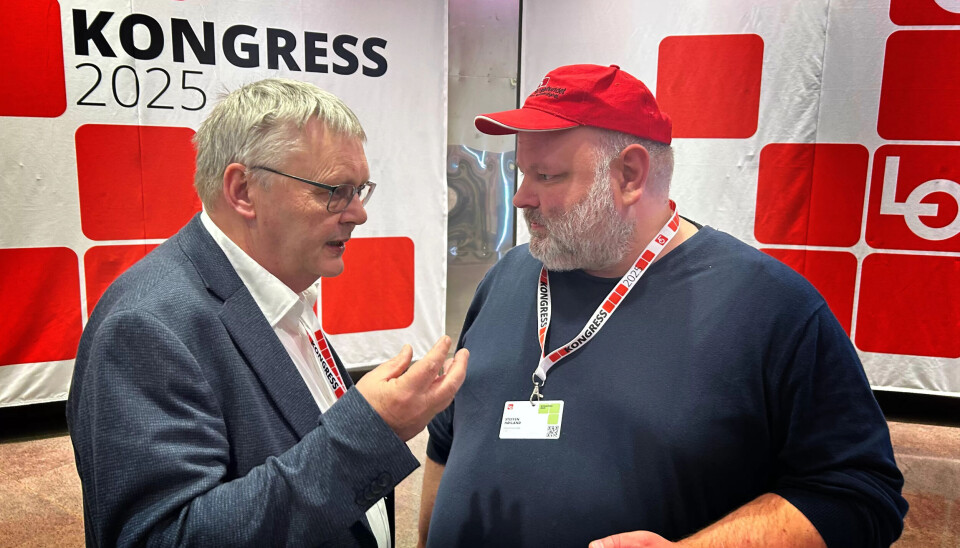 UENIGE: Odd Haldgeir Larsen i Fagforbundet og Steffen Høiland i Fellesforbundet har arbeidet med denne saken. UENIGE: Odd Haldgeir Larsen i Fagforbundet og Steffen Høiland i Fellesforbundet har arbeidet med denne saken.