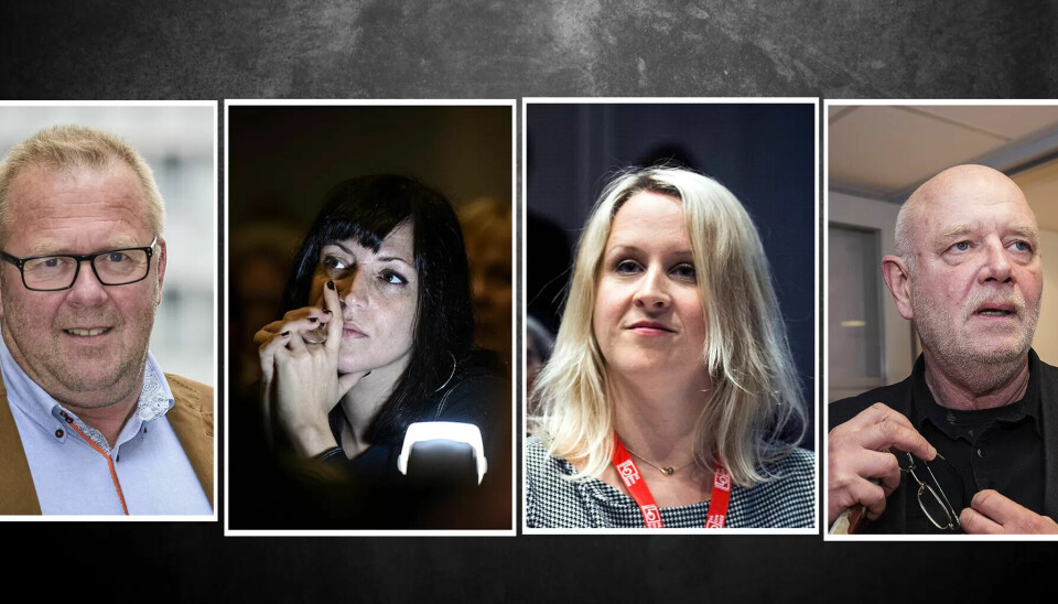 KAMPEN FORTSETTER for (fra venstre:) Jan Olav Andersen (leder av EL og IT Forbundet), Sara Bell (leder i Fagforbundet Bergen), Julie Lødrup (førstesekretær i LO) og Lars Morten Johnsen (leder av Transportarbeiderforbundet) KAMPEN FORTSETTER for (fra venstre:) Jan Olav Andersen (leder av EL og IT Forbundet), Sara Bell (leder i Fagforbundet Bergen), Julie Lødrup (førstesekretær i LO) og Lars Morten Johnsen (leder av Transportarbeiderforbundet)