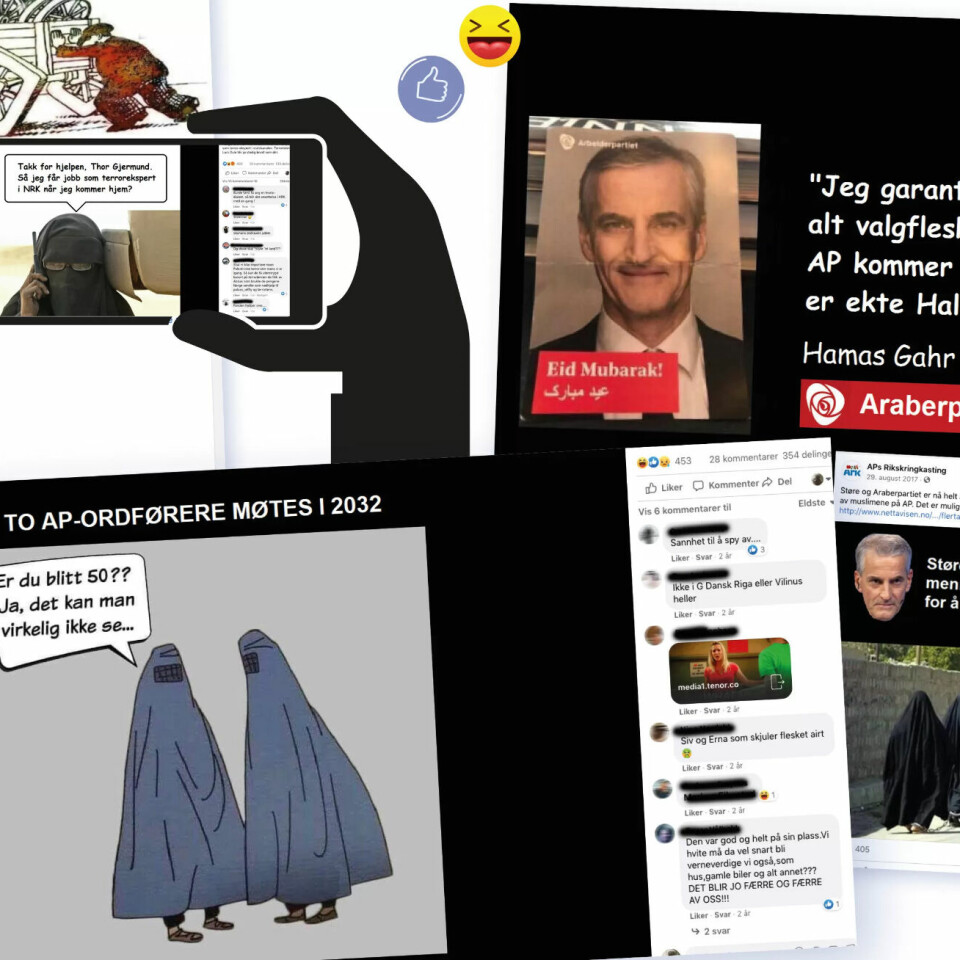 KONSPIRATORISK: Forestillingene om at Arbeiderpartiet er landsforrædere som vil la muslimene overta landet, går igjen i mange ulike konspirasjonsteorier på nettet, ifølge Terje Emberland. KONSPIRATORISK: Forestillingene om at Arbeiderpartiet er landsforrædere som vil la muslimene overta landet, går igjen i mange ulike konspirasjonsteorier på nettet, ifølge Terje Emberland.