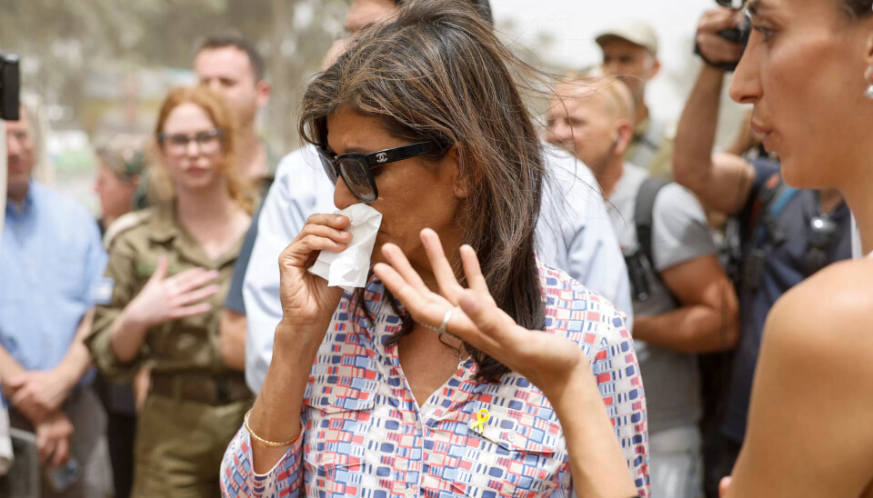 BERØRT: Nikki Haley var tydelig berørt av besøket. BERØRT: Nikki Haley var tydelig berørt av besøket.