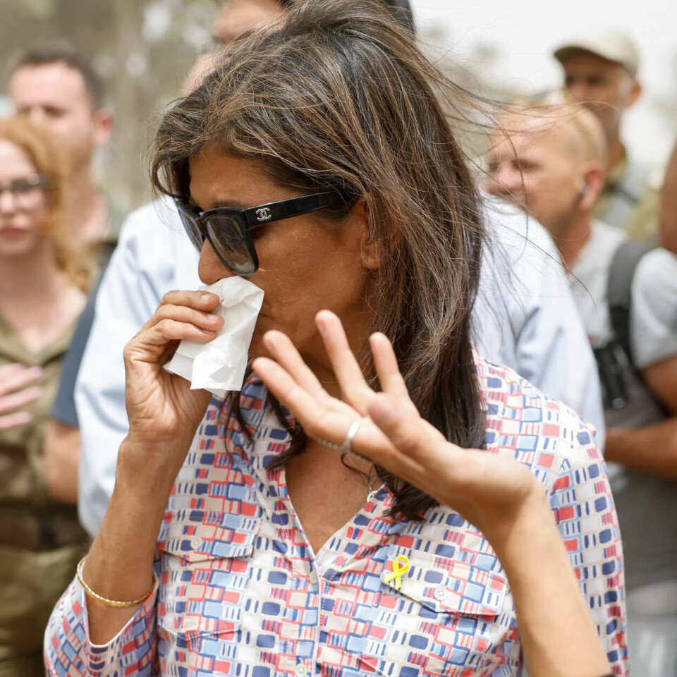BERØRT: Nikki Haley var tydelig berørt av besøket. BERØRT: Nikki Haley var tydelig berørt av besøket.