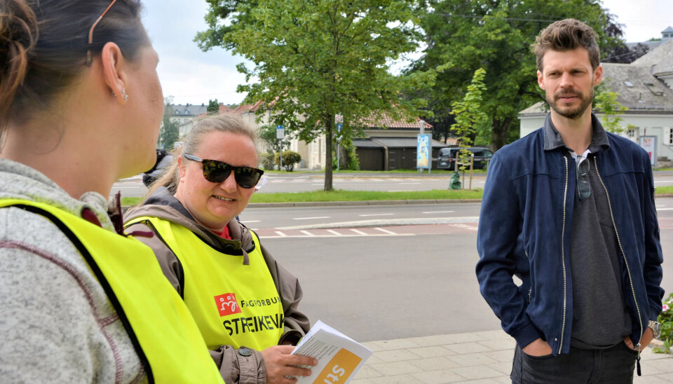 Bjørnar Moxnes (t.h) sier at døra til Rødt står åpen for samarbeid med Fagforbundet sentralt. Bjørnar Moxnes (t.h) sier at døra til Rødt står åpen for samarbeid med Fagforbundet sentralt.