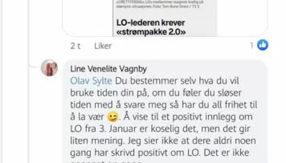 Facebook-sidens grunnlegger, Olav Sylte, ber Vagnby slutte å sløse med tiden til de som administrerer gruppa. Facebook-sidens grunnlegger, Olav Sylte, ber Vagnby slutte å sløse med tiden til de som administrerer gruppa.