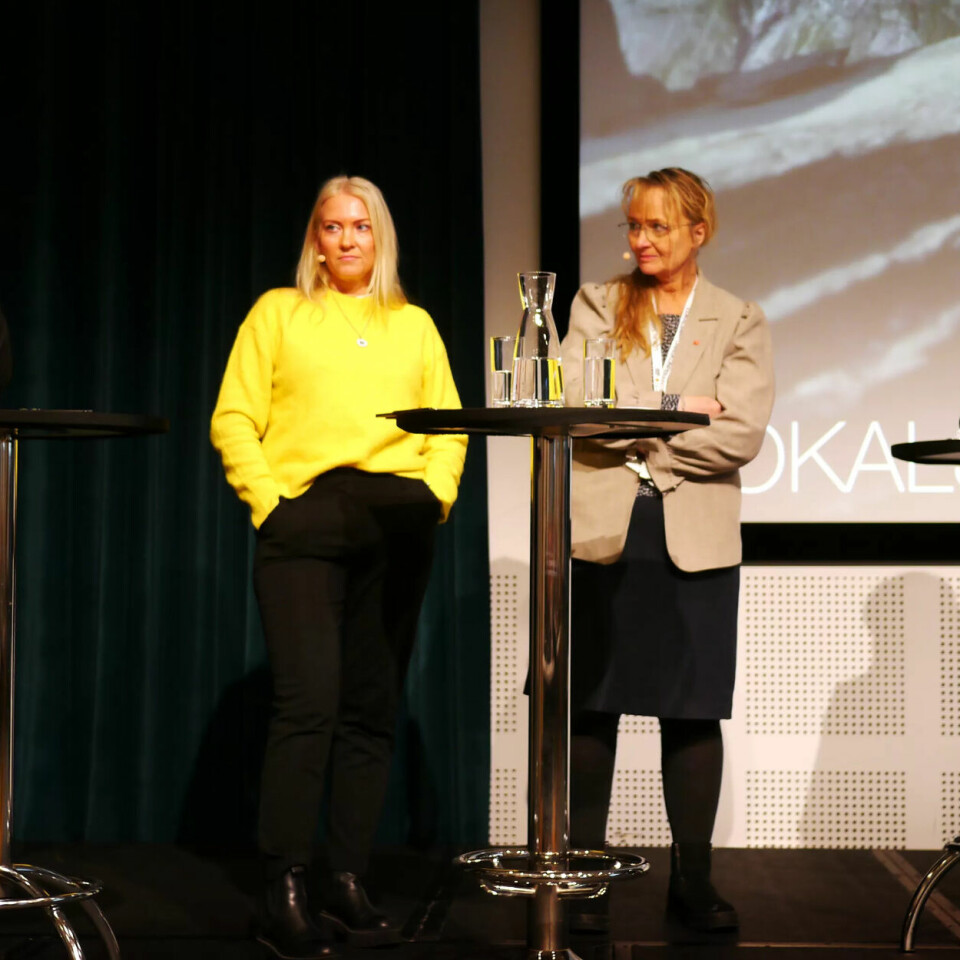 HELSEDEBATT: Statssekretær Usman A. Mushtaq (Ap), Lill Sverresdatter Larsen i Norsk Sykepleierforbund, Iren Mari Luther fra Fagforbundet og Gunn Marit Helgesen fra KS. HELSEDEBATT: Statssekretær Usman A. Mushtaq (Ap), Lill Sverresdatter Larsen i Norsk Sykepleierforbund, Iren Mari Luther fra Fagforbundet og Gunn Marit Helgesen fra KS.