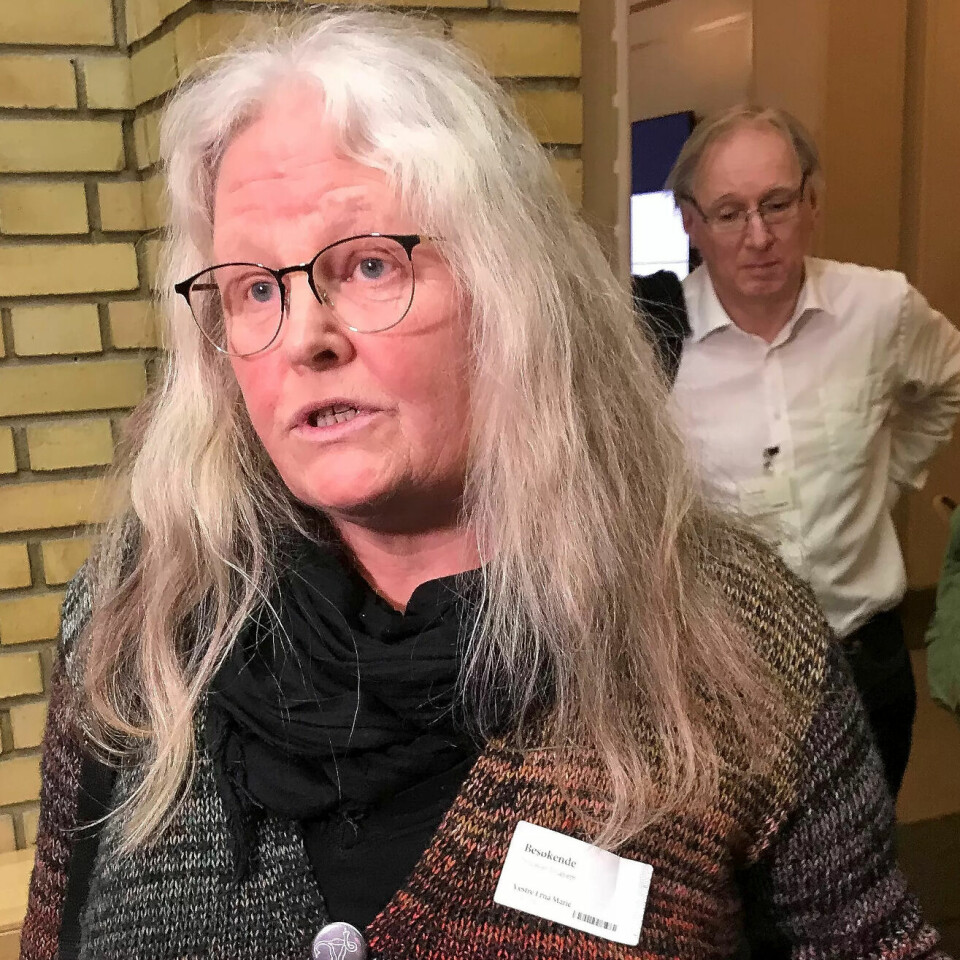 Elisabeth Thoresen i aksjonsgruppa mot de nye reglene for arbeidsavklaringspenger. Elisabeth Thoresen i aksjonsgruppa mot de nye reglene for arbeidsavklaringspenger.