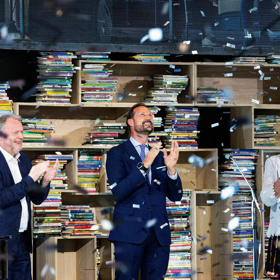 STOR STAS: Glede og glitter fra taket: Fra venstre Raymond Johansen, Kronprins Haakon Magnus og Oslos ordfører Marianne Borgen. STOR STAS: Glede og glitter fra taket: Fra venstre Raymond Johansen, Kronprins Haakon Magnus og Oslos ordfører Marianne Borgen.