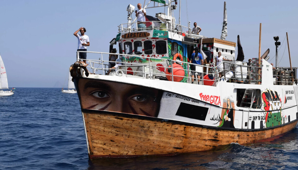 GAZA: Bildet viser den ombygde norske fiskeskøyta MS Kårstein, omdøpt til Al Awda, på veg fra Norge mot Gaza. GAZA: Bildet viser den ombygde norske fiskeskøyta MS Kårstein, omdøpt til Al Awda, på veg fra Norge mot Gaza.