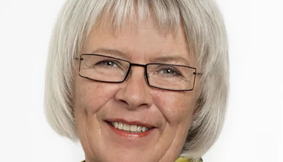 Elin Veimo, hovedkasserer i Fagforbunde. Elin Veimo, hovedkasserer i Fagforbunde.