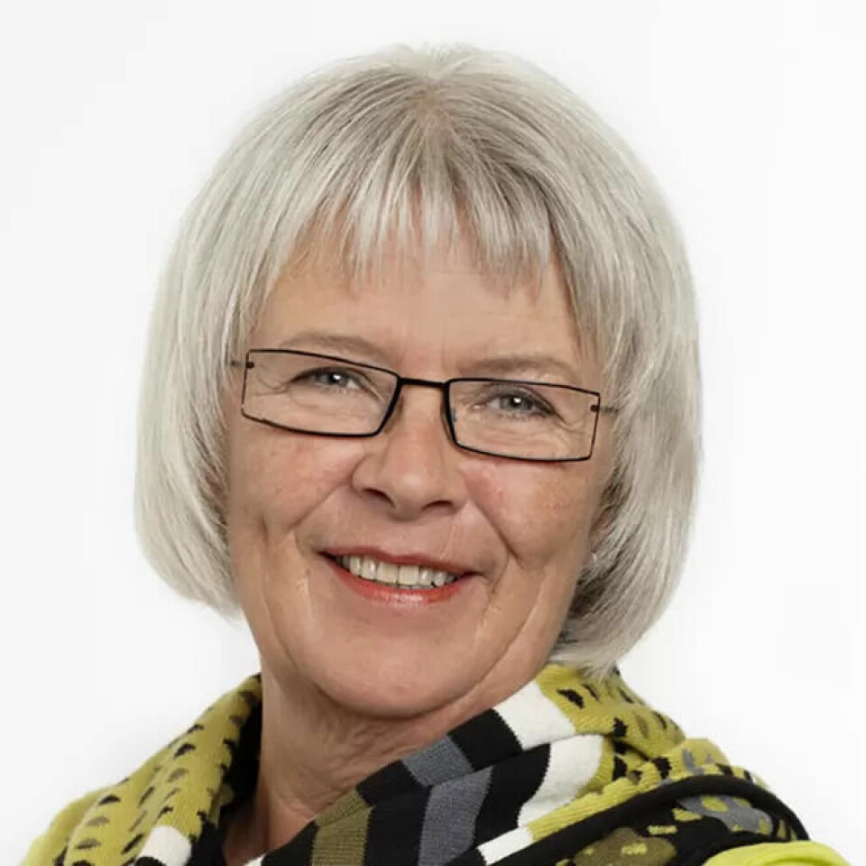 Elin Veimo, hovedkasserer i Fagforbunde. Elin Veimo, hovedkasserer i Fagforbunde.