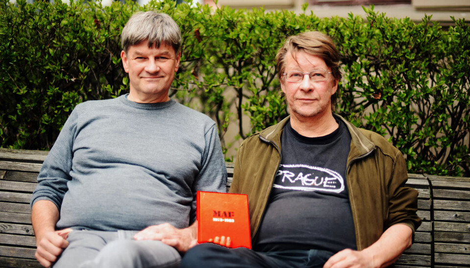 MAI-ENTUUSIASTER: Brødrene Arne (t.v) og Tor Bernhardsen er to av fire som står bak den nye CD-boksen som inneholder 93 låter fra plateselskapets ti år lange liv fra 1973 til 1983. MAI-ENTUUSIASTER: Brødrene Arne (t.v) og Tor Bernhardsen er to av fire som står bak den nye CD-boksen som inneholder 93 låter fra plateselskapets ti år lange liv fra 1973 til 1983.