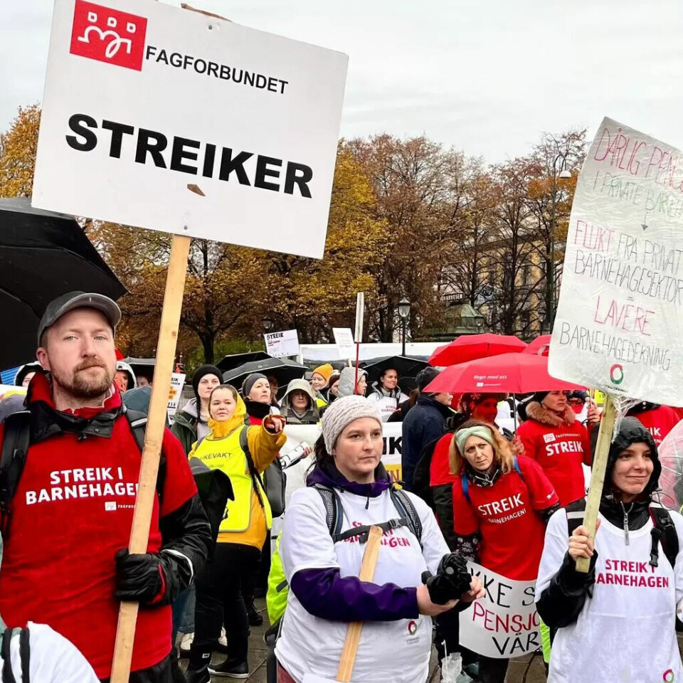 Disse barnehagene går ut i streik fra mandag