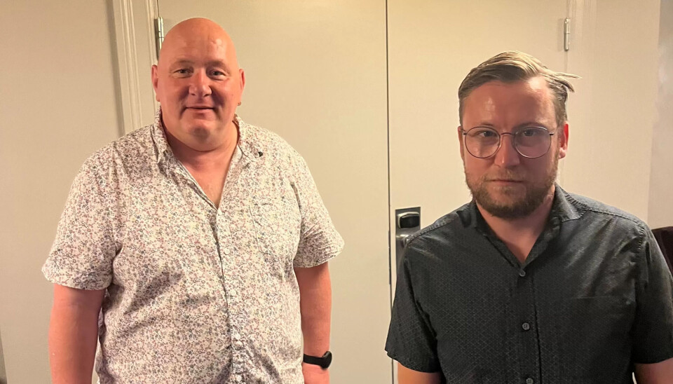 I FRONT: Leder av Fagforbundet Oslo, Roger Dehlin, sammen med forhandlingsleder Per Egil Johansen. I FRONT: Leder av Fagforbundet Oslo, Roger Dehlin, sammen med forhandlingsleder Per Egil Johansen.