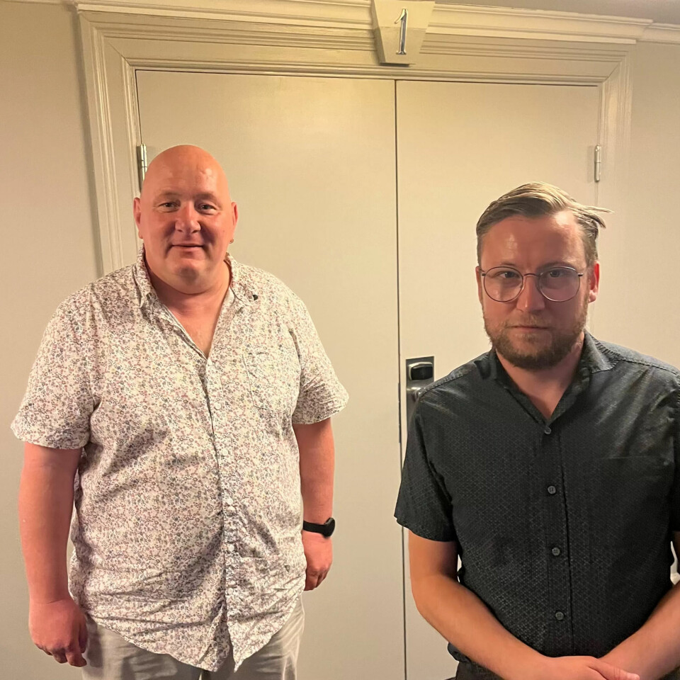 I FRONT: Leder av Fagforbundet Oslo, Roger Dehlin, sammen med forhandlingsleder Per Egil Johansen. I FRONT: Leder av Fagforbundet Oslo, Roger Dehlin, sammen med forhandlingsleder Per Egil Johansen.