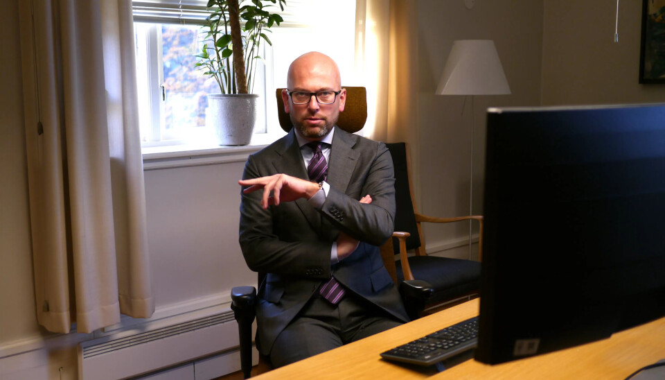 EKS-FRP-ER: Kristian Dahlberg Hauge har blant annet vært statssekretær for Frp under arbeidsminister Robert Eriksson. Nå er han Trondheims aller første byrådsleder - for Høyre. EKS-FRP-ER: Kristian Dahlberg Hauge har blant annet vært statssekretær for Frp under arbeidsminister Robert Eriksson. Nå er han Trondheims aller første byrådsleder - for Høyre.