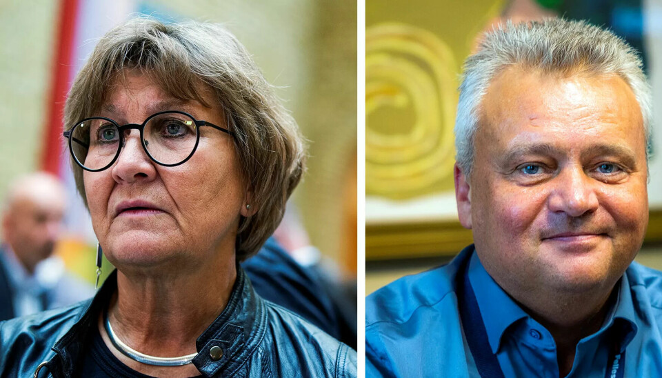 ALVORLIG: – Det er bra at Jørn Eggum nå erkjenner alvorlige feilgrep, og at han tar konsekvensen av dette, sier Mette Nord (t.v) etter at Jørn Eggum (t.h) trakk seg som leder av Fellesforbundet..