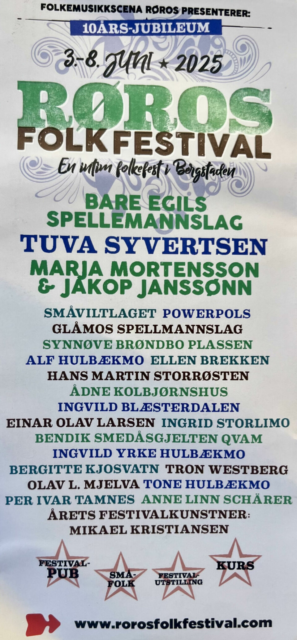 JUBILEUM: Årets folk festival var den tiende i rekka.