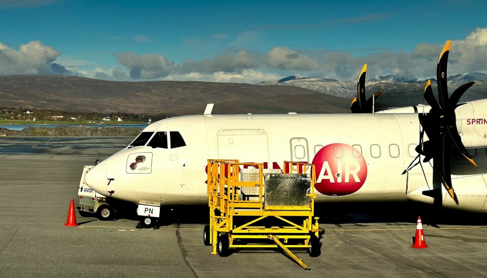INNLEID: SprintAir er innleid av Posten for å drive flyfrakt av post og gods i Norge. Her i forbindelse med bakkeopphold på Tromsø Lufthavn Langnes.