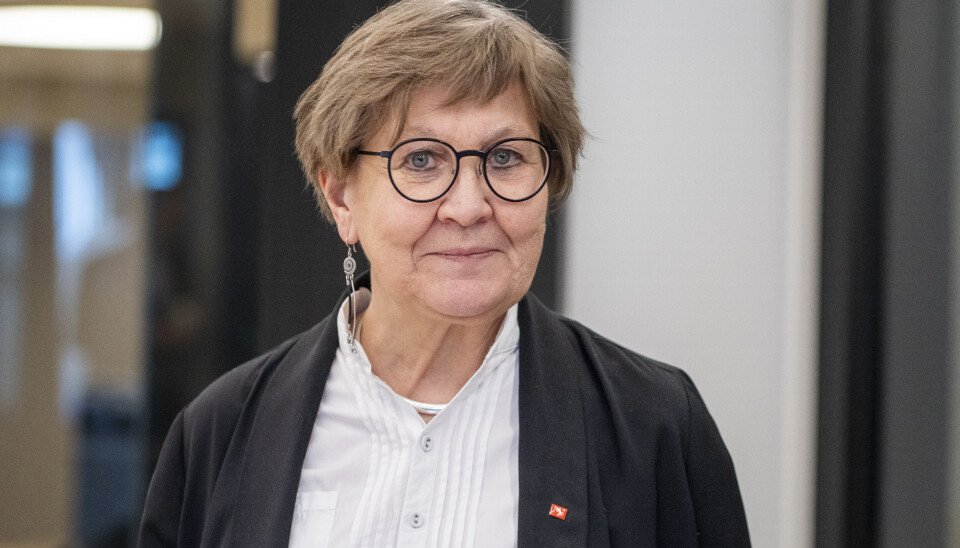 PEKER PÅ KOMMUNENE: Fagforbundet-leder Mette Nord.
