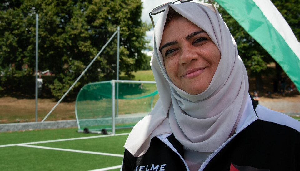 DRØM: Mouna El Said jobber frivillig for palestinsk jentefotball og er i Norge som en av seks lagledere.