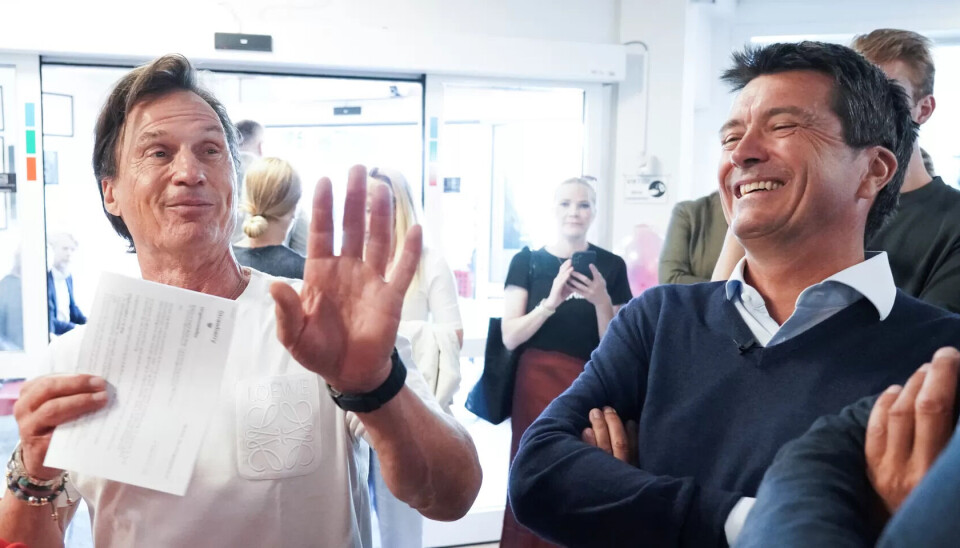RIKINGER: Hotellkongen Petter Stordalen er på Forbes liste over superrike nordmenn. Her sammen med daglig leder i Rema 1000, Ole Robert Reitan under Arendalsuka. Reitan-familien er også representert på lista.