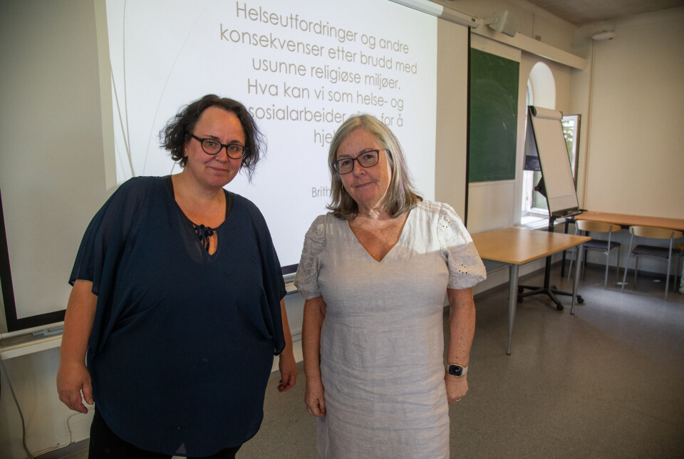 HJERTESAK: Hilde Langvann og Brith Dybing mener temaet tro og traumer må inn i utdanningene.