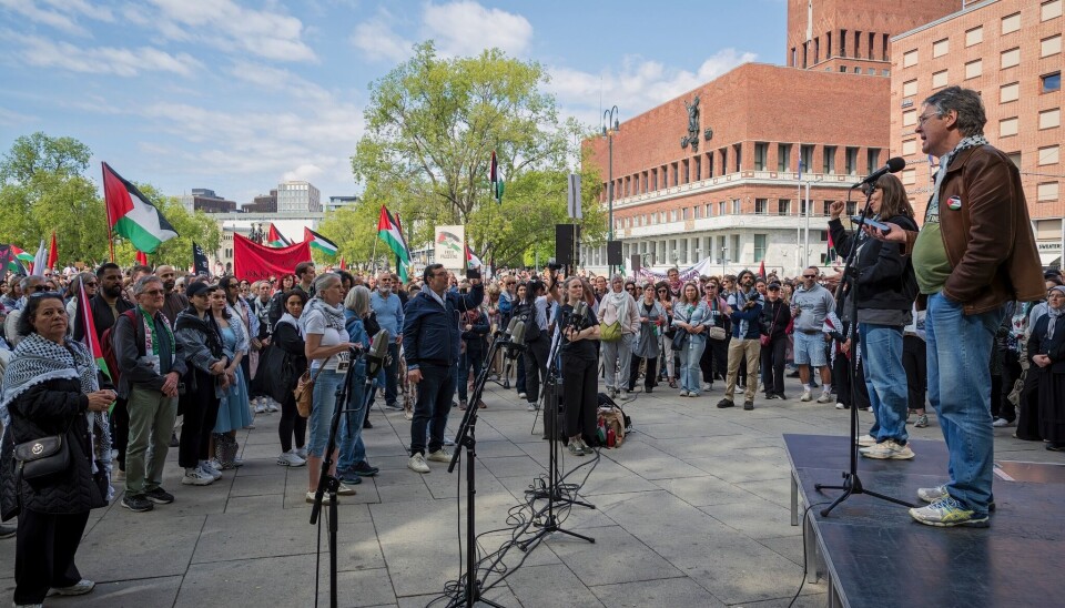 OSLO: Markering til støtte for Palestina.