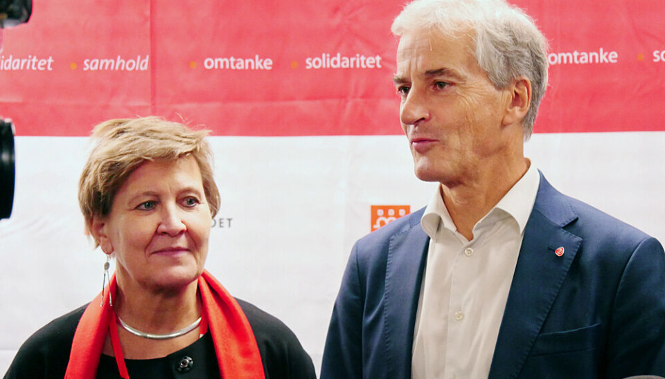 2017: Mette Nord og Jonas Gahr Støre under Fagforbundets 4. ordinære landsmøte.