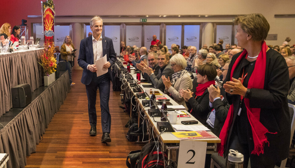 2017: Støre talte til Fagforbundets landsmøte.
