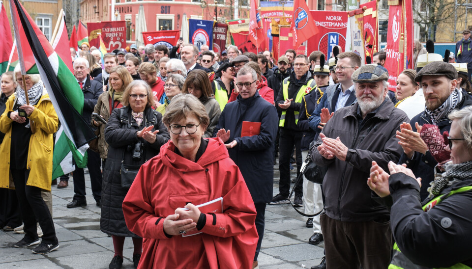 2025: Hovedtaler Mette Nord svingte pisken over privatiseringsvinden i de kommunene der venstresiden har tapt makta, som her i Trondheim.