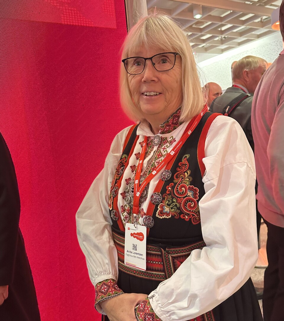 STAS: – Mitt fineste plagg, sier Anita Lorentzen fra Fagforbundet Akershus.