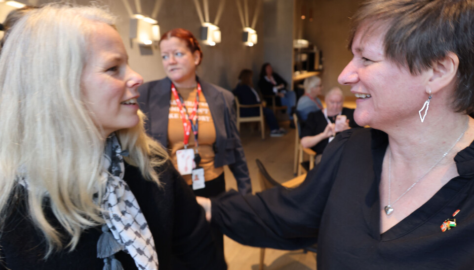 GODE VENNER: Kirsti Bergstø og Helene Harsvik Skeibrok.