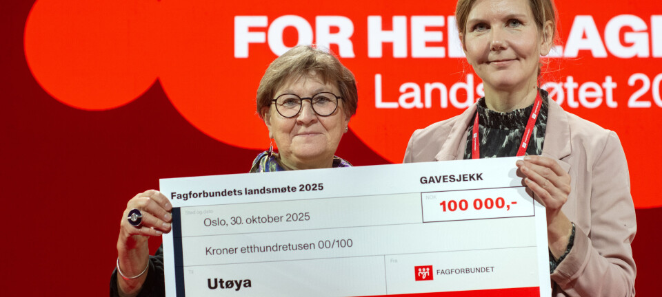 Reddet Utøya fra konkurs. Her får de 100.000 kroner til fra Fagforbundet