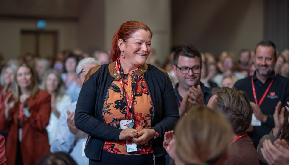 OPPRYKK: Cathrine Ertsås applauderes inn i Fagforbundets Arbeidsutvalg og som ny leder av Fagforbundet Post.