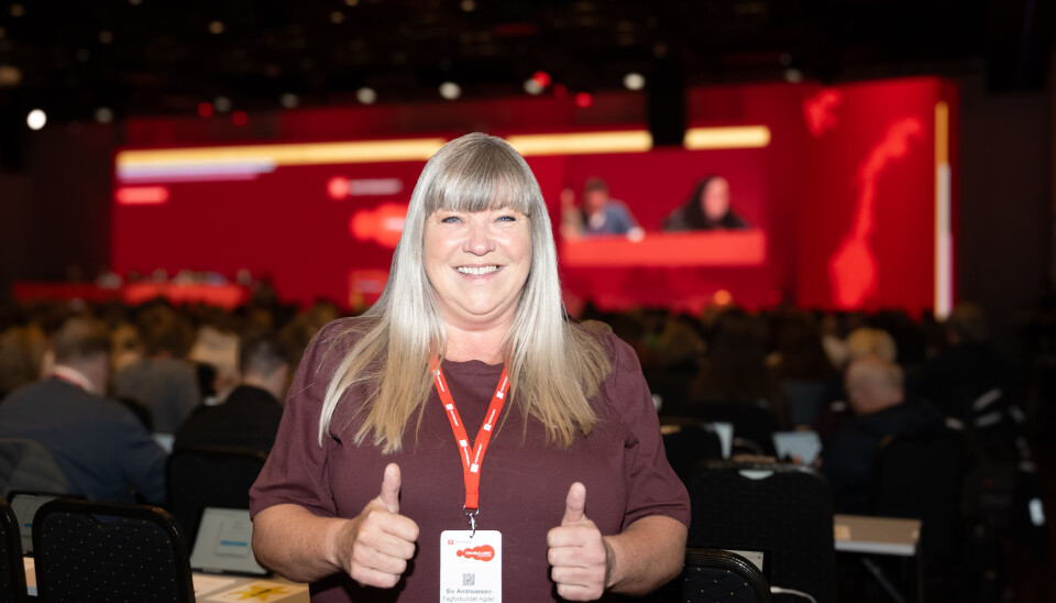 VIKTIG: Siv Andreassen, leder i Fagforbundet Lyngdal og Hægebostad i Agder synes hun fikk en viktig seier i salen på Landsmøtets siste dag.