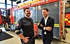 Brannmester Willy Jacobsen og stortingspolitiker Sigurd Rafaelsen.