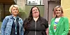 Forhandlingslederne for arbeidstakersida er klare for mekling med PBL  f.v: Marit Solheim (Delta), Line Tollefsen (Fagforbundet) og Ann Mari Lorentzen (Utdanningsforbundet)