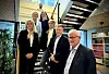 PBL-mekling: 
Ann Mari Lorentzen (Utdanningsforbundet), Marit Solheim (Delta), Line Tollefsen (Fagforbundet), Jørn Tommy Schjelderup (PBL), Espen Rokkan (PBL) og mekler Geir Engebretsen. (Foto: