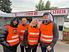 Mansor Gure, Argon Musliu, Åse Vivi Norderhaug og David Lula. Ringsaker mottakssenter. Streiker etter at mekling havarerte.